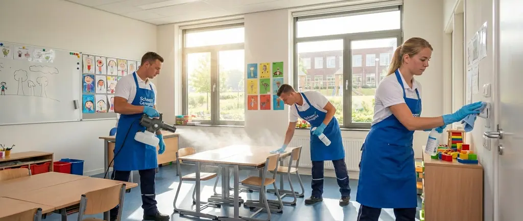 Bezemschone ruimte na een opleverschoonmaak